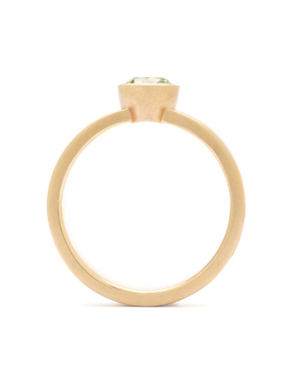 Lotus Ring – Yellow Gold & Australian Green Sapphire