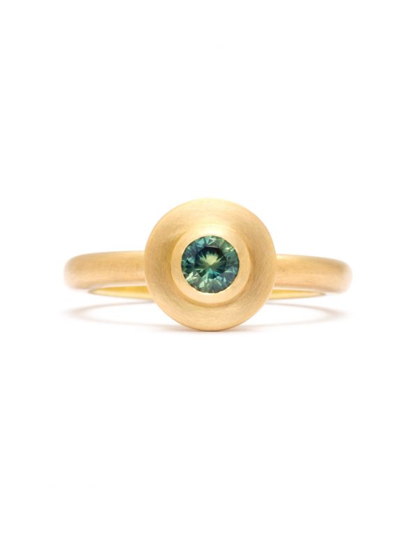 Flare Ring – Australian Green Sapphire