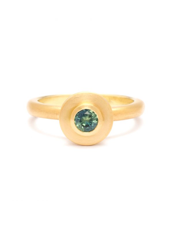 Flare Ring – Australian Green Sapphire