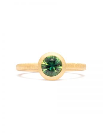 Prominence Ring – Gold & Australian Green Sapphire