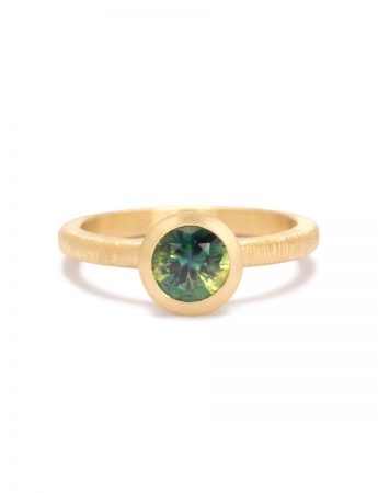 Prominence Ring – Gold & Australian Green Sapphire