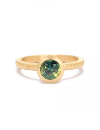 Prominence Ring – Gold & Australian Green Sapphire