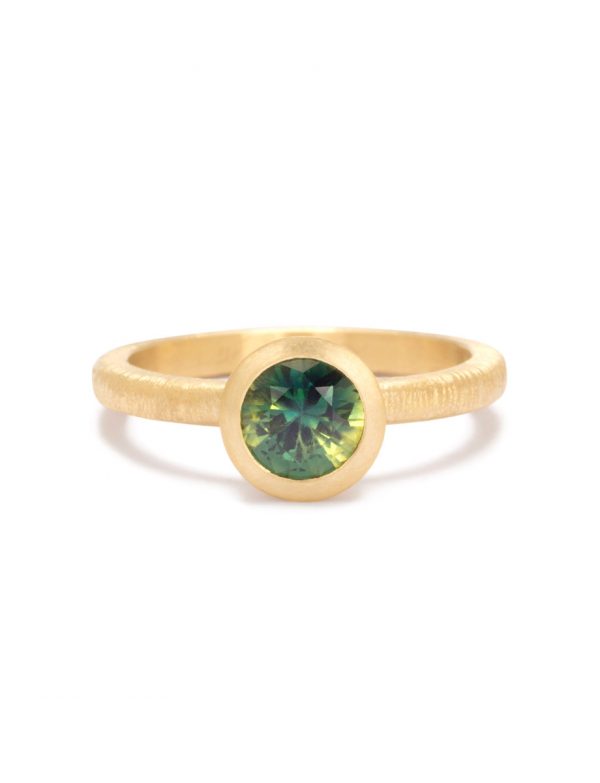 Prominence Ring – Gold & Australian Green Sapphire