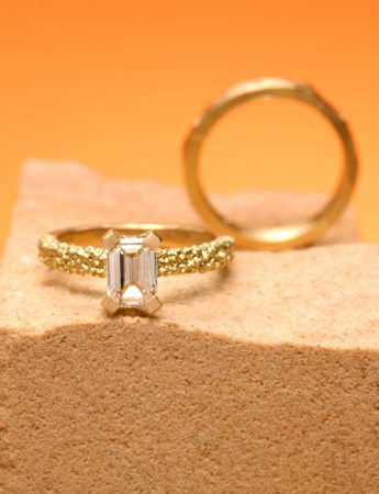 Latitude Ring – Yellow Gold & Champagne Diamond