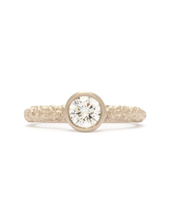 Crater Ring – White Gold & Diamond