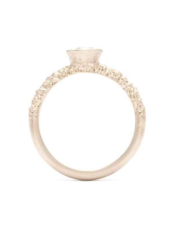 Crater Ring – White Gold & Diamond