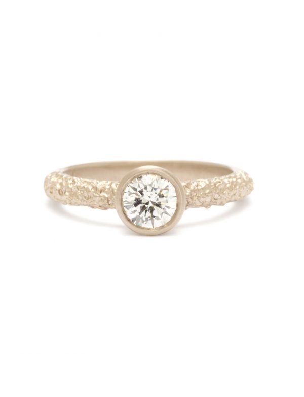 Crater Ring – White Gold & Diamond