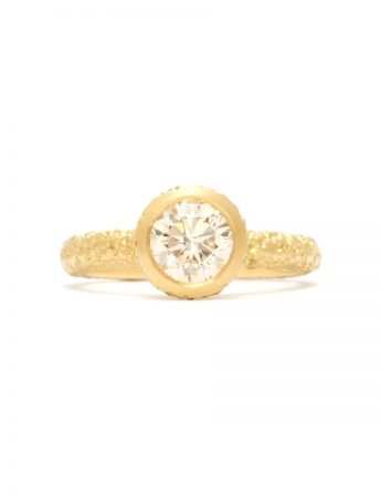 Bezel Ring – Yellow Gold & Champagne Diamond