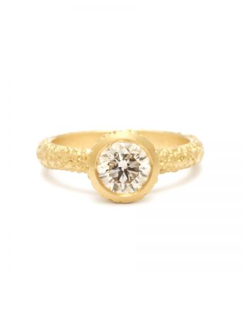 Bezel Ring – Yellow Gold & Champagne Diamond