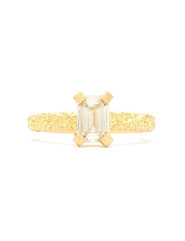 Latitude Ring – Yellow Gold & Champagne Diamond