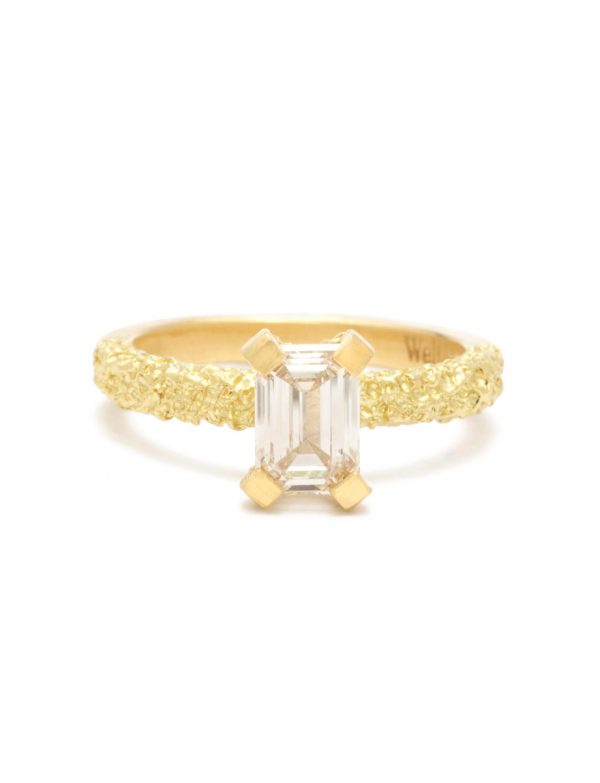 Latitude Ring – Yellow Gold & Champagne Diamond