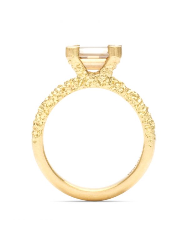Longitude Ring – Yellow Gold & Champagne Diamond