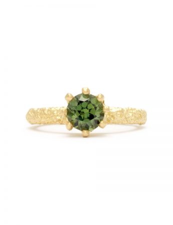 Lost Crown Ring – Yellow Gold & Green Sapphire