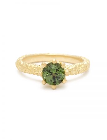 Lost Crown Ring – Yellow Gold & Green Sapphire