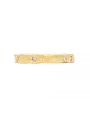 Melted Ring – Yellow Gold & White Diamonds