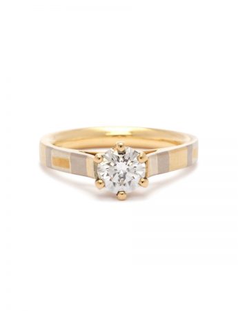 Radiating Terrain Ring – White Diamond