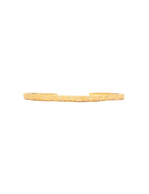 Estrid Bangle – Gold Plated Silver & Pink Sapphires