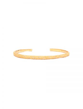 Estrid Bangle – Gold Plated Silver & Pink Sapphires