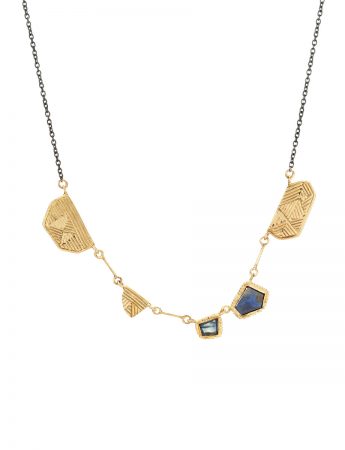 Sol Necklace – Yellow Gold, Silver & Sapphires