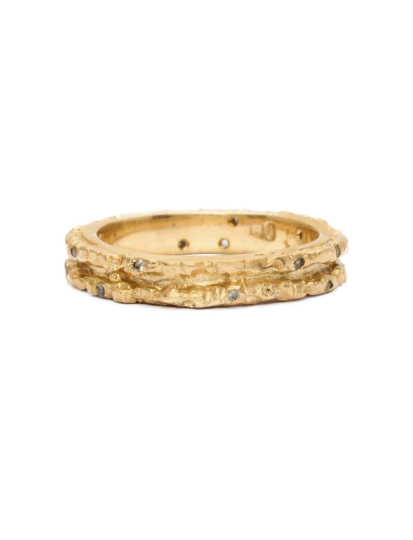 Ishtar Ring – Yellow Gold & Green Sapphire