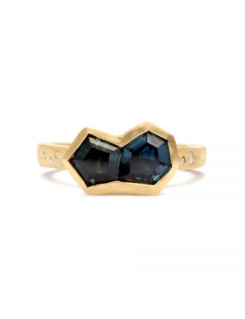 Petra Duo Ring – Freeform Sapphires & Diamonds