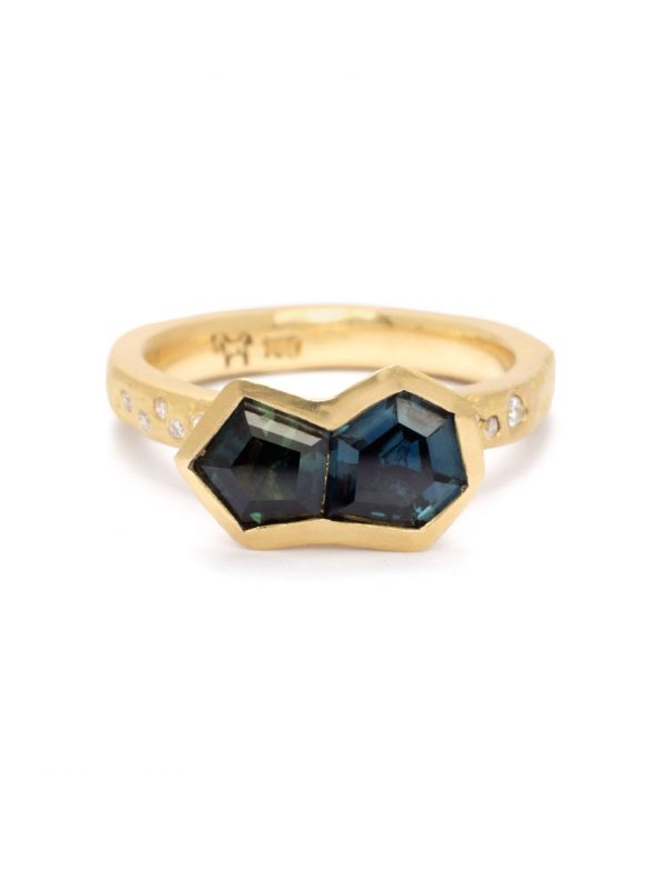 Petra Duo Ring – Freeform Sapphires & Diamonds