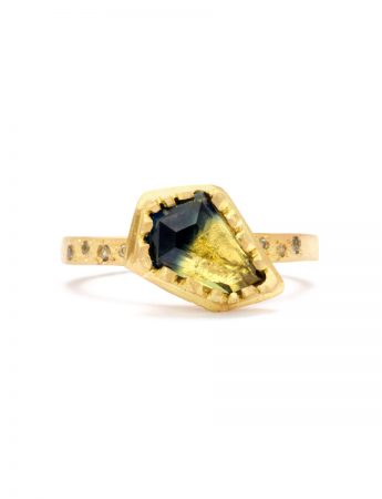 Maerwynn Ring – Gold & Australian Freeform Sapphire