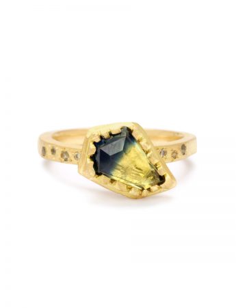 Maerwynn Ring – Gold & Australian Freeform Sapphire