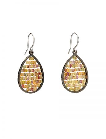 Teardrop Reef Earrings – Pink and Green African Sapphires