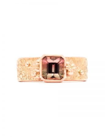 Sunset with Stars Ring – Watermelon Tourmaline