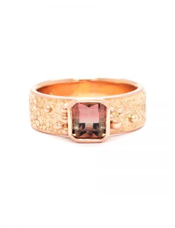 Sunset with Stars Ring – Watermelon Tourmaline