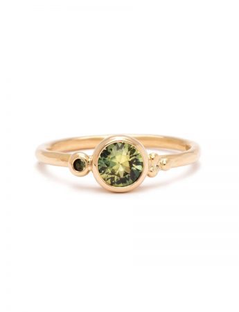 Woodland Toi Et Moi Ring – Yellow & Green Parti Sapphire