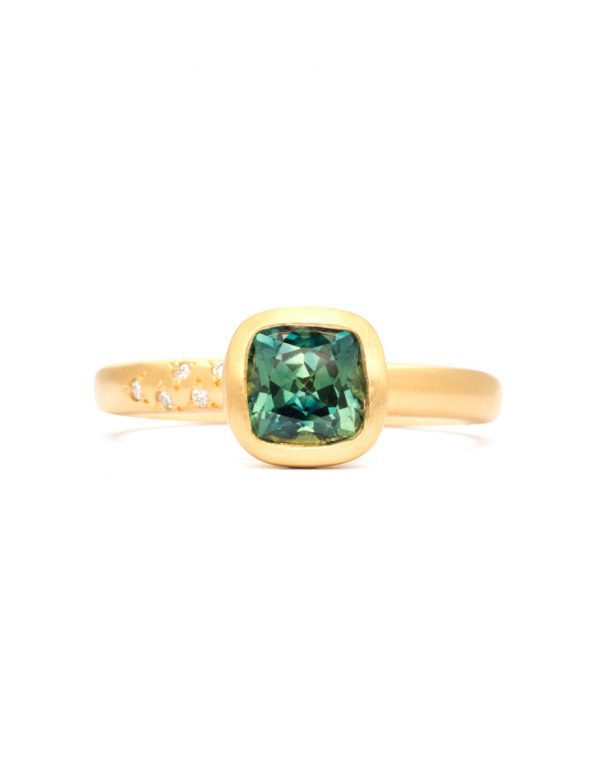 Springtime Ring – Parti Sapphire & White Diamond
