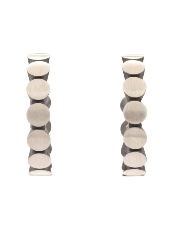 Secret Kisses Ear Loops Hoop Earrings – Blackened Silver