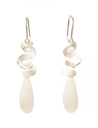 Cloud & Rain Drop Hook Earrings – Silver