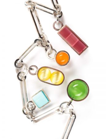 Allsorts Necklace – Silver & Fibre Optic Glass