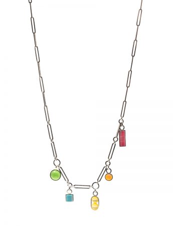 Allsorts Necklace – Silver & Fibre Optic Glass
