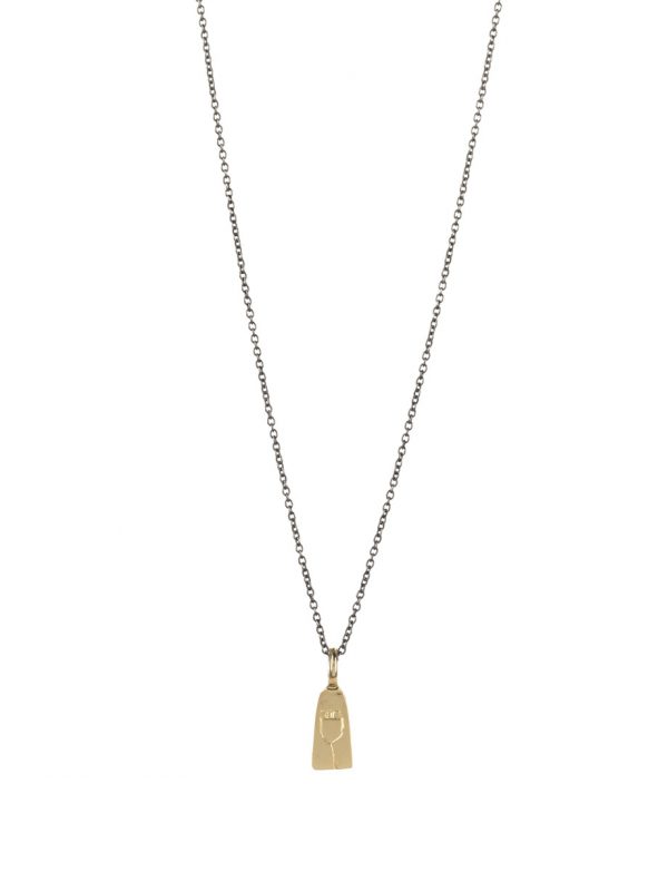 Whisper Necklace – Gold & Blackened Silver