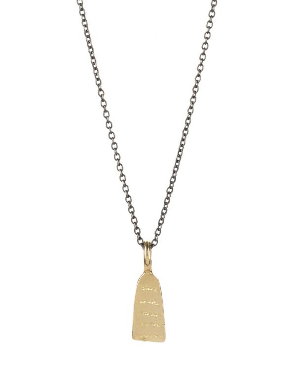 Whisper Necklace – Gold & Blackened Silver