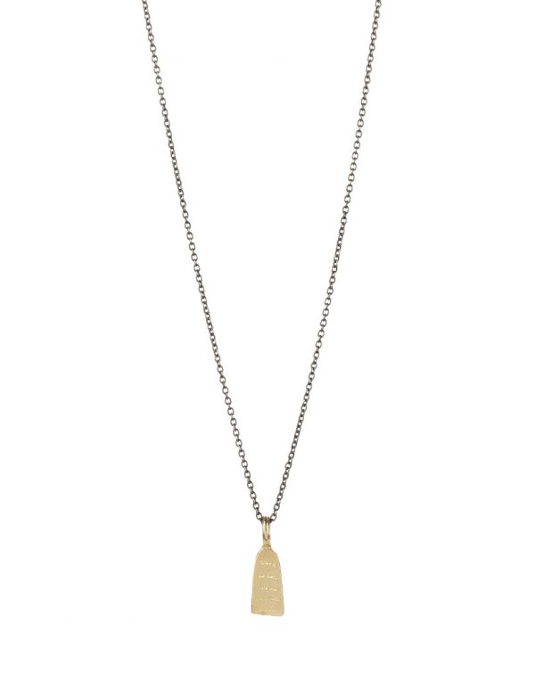 Whisper Necklace – Gold & Blackened Silver