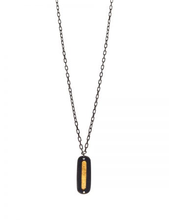 Earth (Ttang) Pendant Necklace – Black & Gold