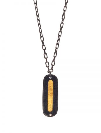 Earth (Ttang) Pendant Necklace – Black & Gold