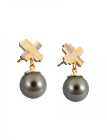 South Sea Terrain Drop Stud Earrings – Tahitian Pearl