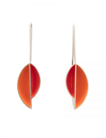 Uneven Pod Earrings – Light & Dark Orange