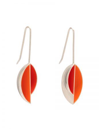 Uneven Pod Earrings – Light & Dark Orange