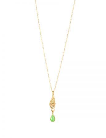 Jade Wing Necklace – Yellow Gold & Diamond