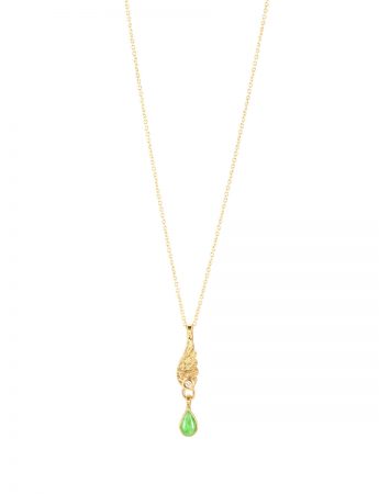 Jade Wing Necklace – Yellow Gold & Diamond