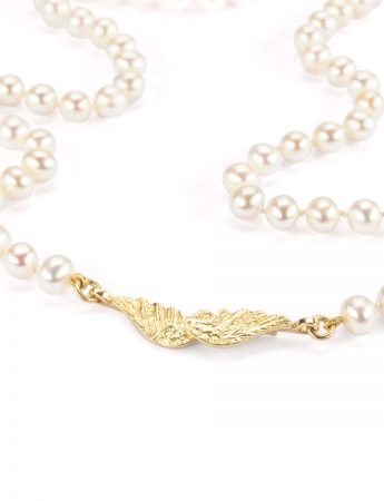 Pearl Wings Necklace – Freshwater Pearl & Gold