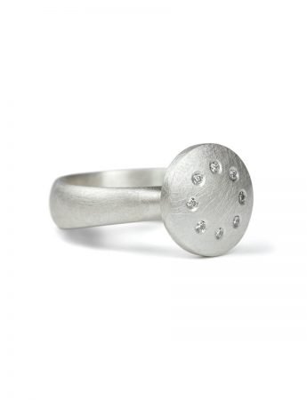 Full Circle Ring – Silver & Diamonds