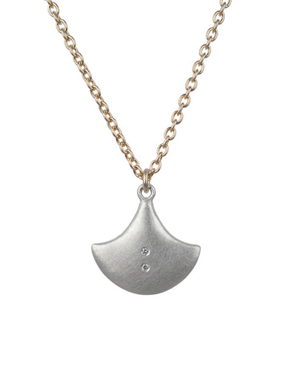 Balance Pendant – Silver, Gold & Diamonds